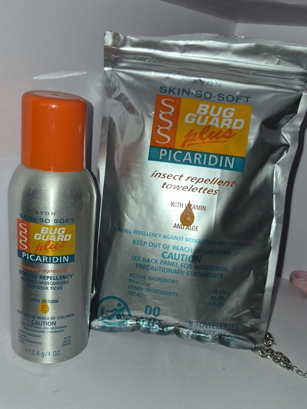 Avon Skin-So-Soft Bug Guard Plus Picaridin - Orange and Silver